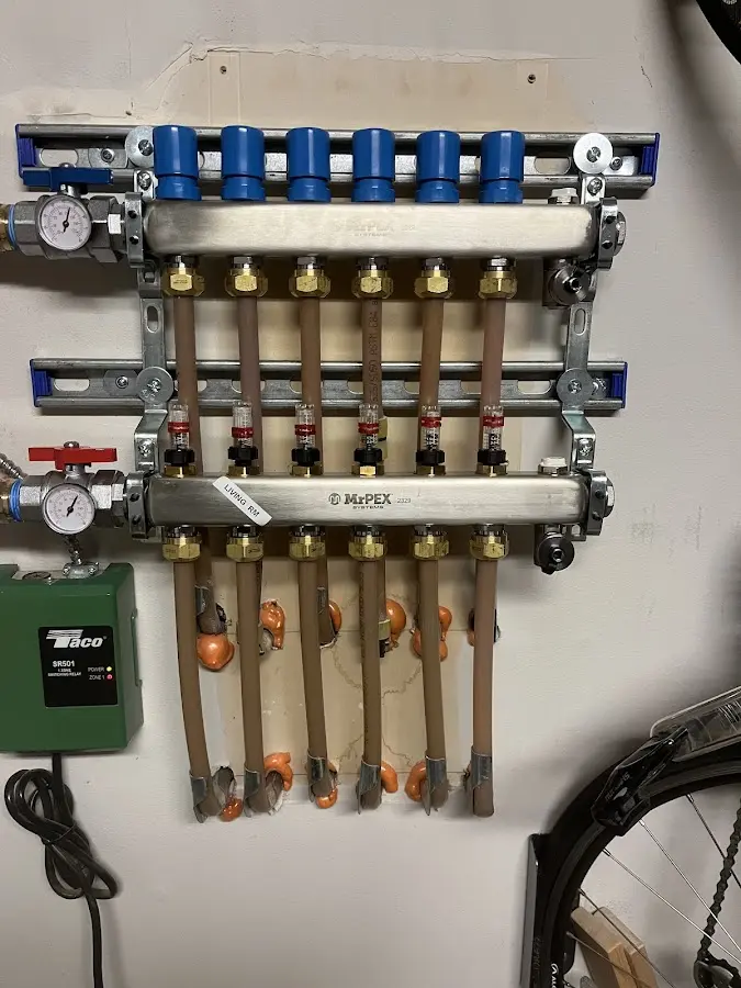 Plumber performing Gas Line Installation at a residential property in Laredo